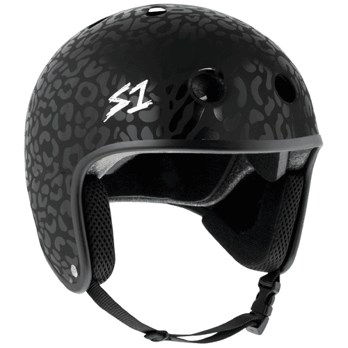 S-One Helmet Retro Lifer Black on Black Leopard Hosoi